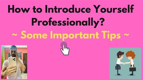 How To Introduce Yourself Professionally Some Important Tips How To