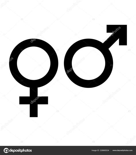 Género Sexo Icono Símbolo Vector Aislado En Blanco — Vector De Stock