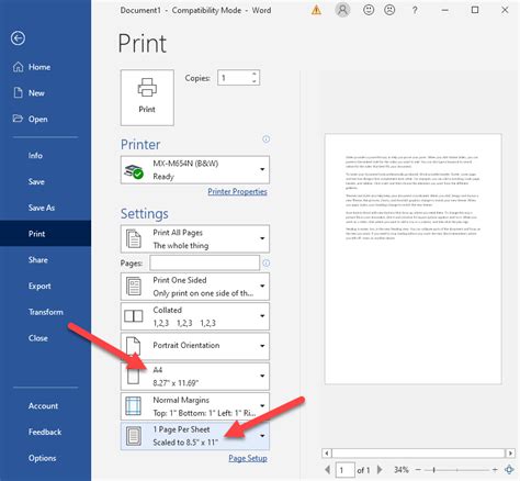 Printing A4 On Letter Size Paper Microsoft Word