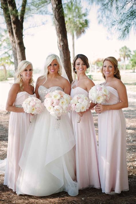Pastel Pink Bridesmaid Dresses