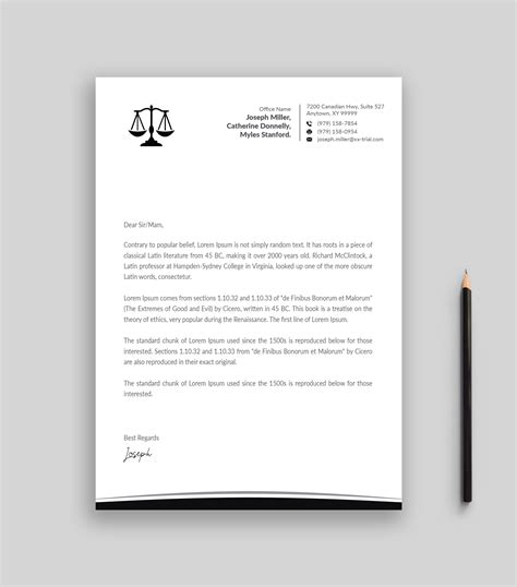 Lawyer Letterhead Template