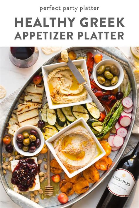 Vijf tips voor het bereiden van een volledige maaltijd entertaining: This healthy Greek appetizer platter is perfect for summer entertaining, loaded with healthy ...
