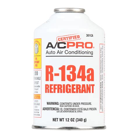 Ac Pro Certified Auto Air Conditioner R 134a Refrigerant 12 Oz 301ca