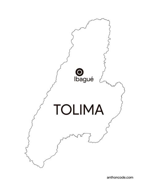 Mapa De Departamento Tolima Colombia Para Colorear Mapa De Colombia