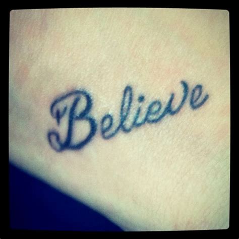 Believe With A Cross On The B My Tat Foottat