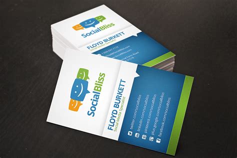 social media business card business card templates  creative market