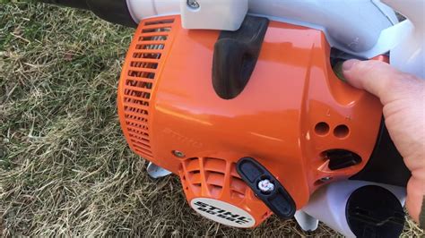 4 stars for a couple of things: Stihl Leaf Blower BG56C Cold Start Iphone Junk! - YouTube
