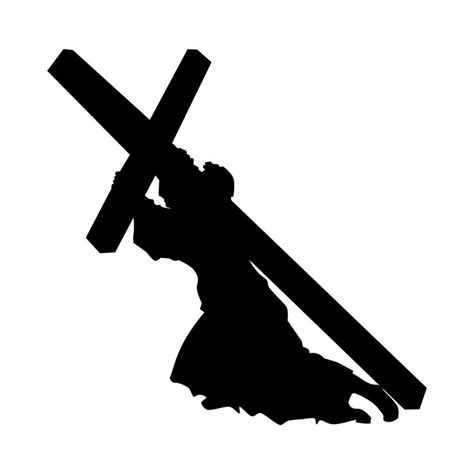 Jesus Christ Carrying The Cross 35171945 Vector Art At Vecteezy