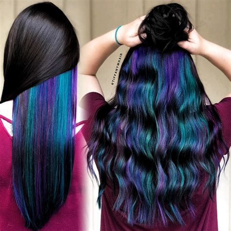 Mermaid Hair Underneath By Tiffanymhair With Pulpriot Color In 2020