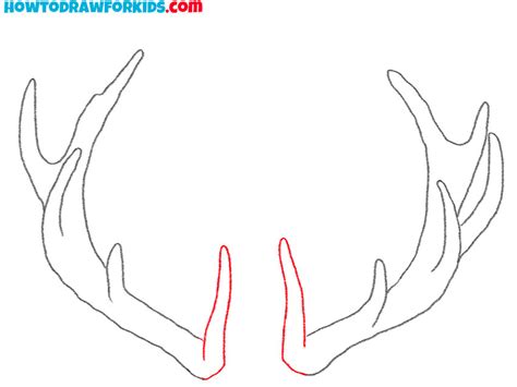 How To Draw Deer Antlers Easy Drawing Tutorial For Kids