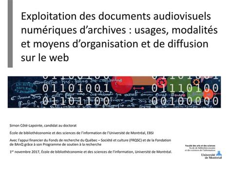 Exploitation Des Documents Audiovisuels Numériques Darchives Usages