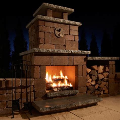 Flagstaff Diy Outdoor Victorian Stone Fireplace Kit Block Lite