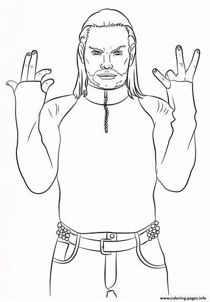 Coloring Wwe Hardy Jeff Pages Printable Orton
