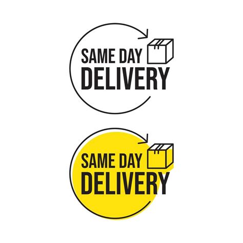 Same Day Delivery Products Icon Label Design Vector 15841657 Vector Art