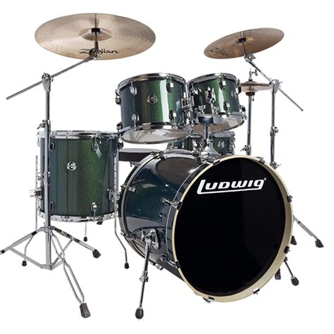 Ludwig Element Evolution 101216225x14 5pc Drum Kit Black Sparkle