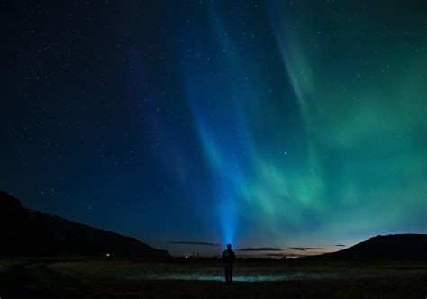 2560x1440 Person Standing Northern Light Aurora 4k 1440p Resolution Hd