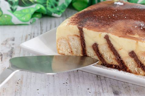 Torta Zebrata Con Biscotti Al Cacao Savoiardi E Budino Alla Vaniglia