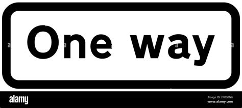 One Way British Road Sign Stock Photo Alamy