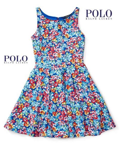 New Ralph Lauren Polo Girls Fit And Flare Floral Dress 6 6x 65 Ebay