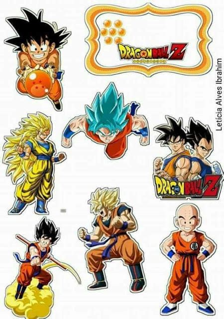 Songoku , vegeta , songohan against cell , boo and freezer. Dragon Ball Z: Free Printable Cake and Cupcake Toppers ...