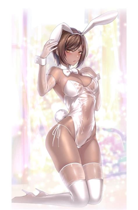 Rule 34 1girls Amber Eyes Blush Boots Bowtie Breasts Bunny Ears Bunny