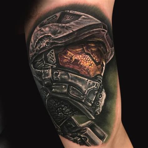 Halo Master Chief Tattoo By Mike DeVries Tattoos