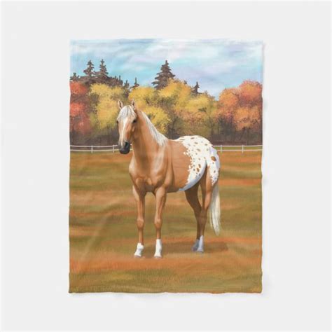 Beautiful Palomino Appaloosa Horse Fleece Blanket