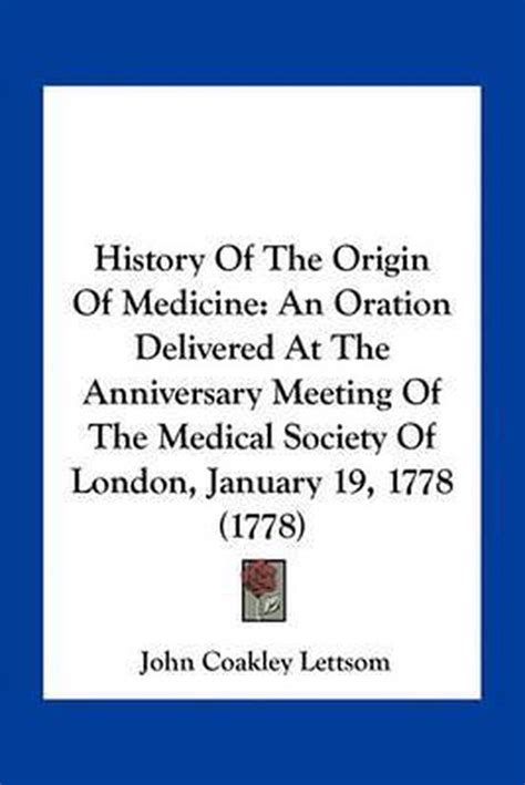 History Of The Origin Of Medicine 9781163936818 Boeken