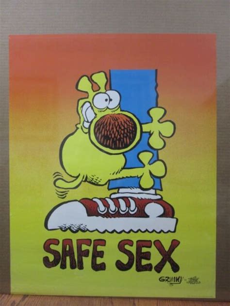 Safe Sex 1989 Vintage Poster Funny Animation Inv2131 Ebay