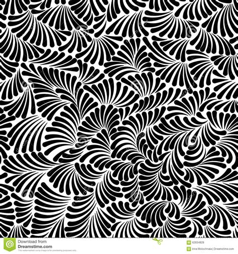 Seamless Pattern Black And White Simple Abstract Stock