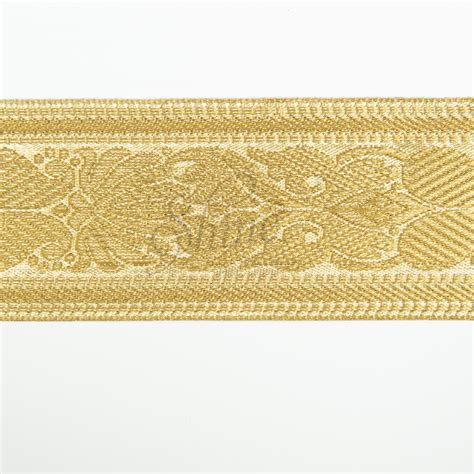 Indian Trim 50mm Gold Embroidered 2066 Shine Trimmings And Fabrics