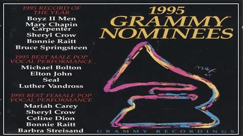 1995 Grammy Nominees Album Cd Booklet Youtube