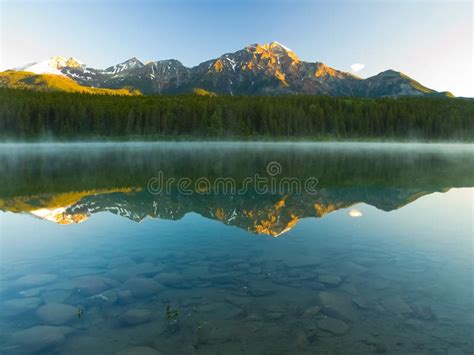 Lake In The Mountains Of Canada Pristine Nature Stock Image Image Of
