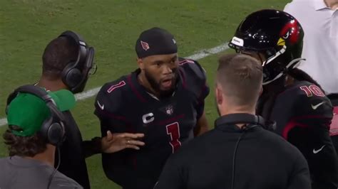 Kyler Murray Heated At Kliff Kingsbury After Timeout And Cardinals Tie