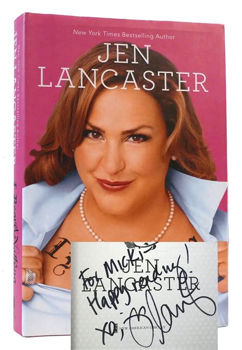 I Regret Nothing Signed Jen Lancaster First Edition First Printing
