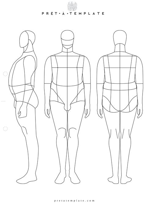 Plus Size Man Male Body Figure Fashion Template D I Y Your Own Fashion