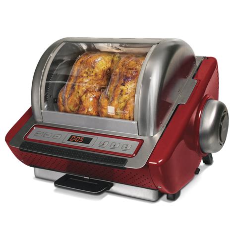 Ronco Digital Showtime Rotisserie And Bbq Oven Red Electric Rotisseries