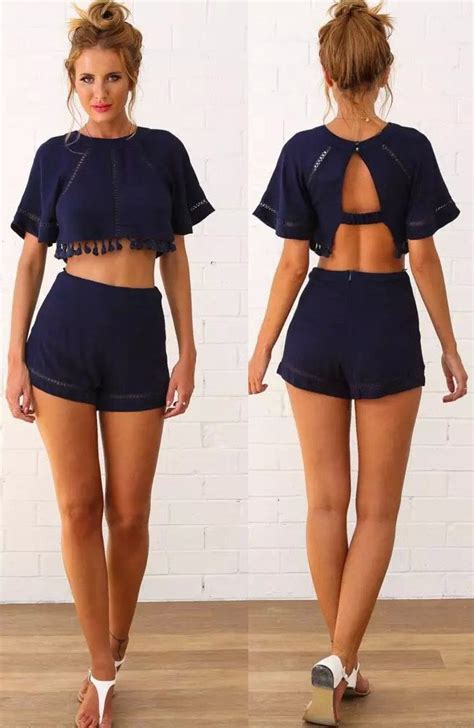 36 Best Crop Tops And Shorts Images On Pinterest Crop Tops Short Tops And Woman Clothing