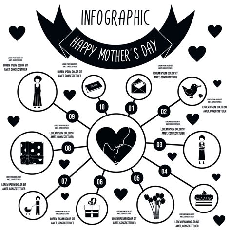 mother day infographic elements simple style 9031878 vector art at vecteezy