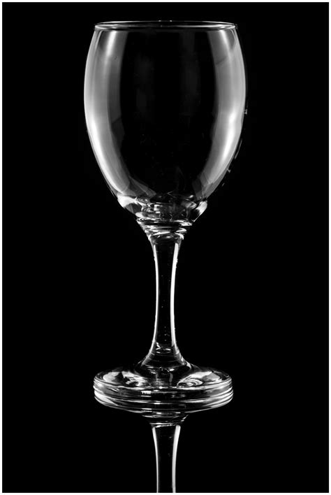 Wine Glass Reflections On Black Home Studio Photography Product