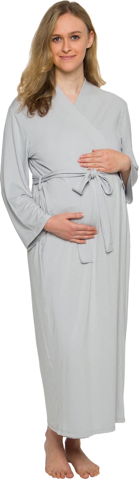 Full Length Maternity Kimono Robe Lightweight Labor And Delivery