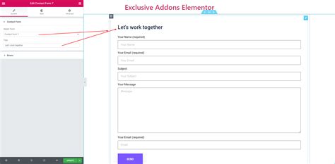 How To Configure And Style Contact Form 7 Widget With Elementor