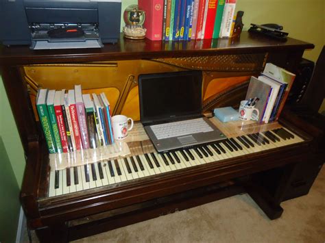 Diy Computer Desk From An Old Upright Piano Diy Computer Desk Piano