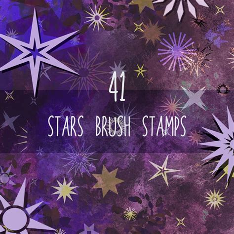 Brush Procreate Star Stampsstars Brush Stamps For Etsy Etsy Clip