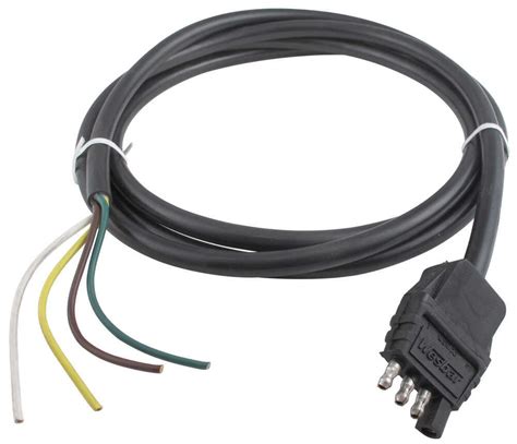 Wiring & lights tow vehicle wiring. Wesbar 4-Pole Flat Connector w/ Jacketed Cable - Trailer ...