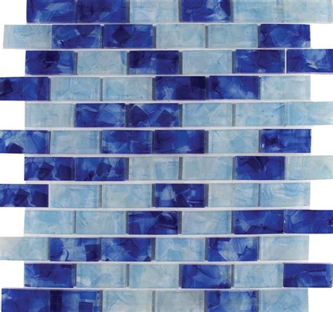 Liquid Glass Mosaic Tile Ocean Blend 1x2 In 2022 Mosaic Glass Glass