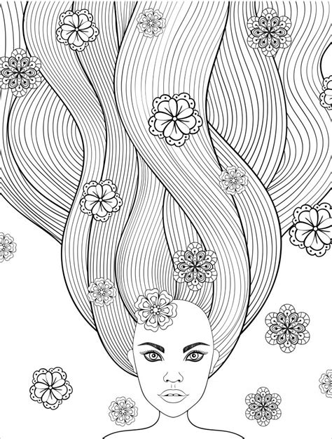 Hair Coloring Pages Coloringbay