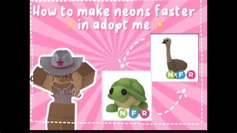 ★how To Make Neons Faster ★ Adopt Me Youtube