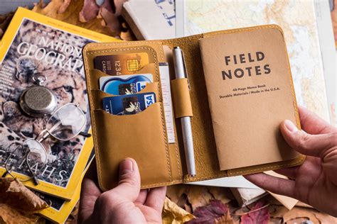 Chunky Travelers Notebook Cover A6 Notebook Cover With Pocket Leather