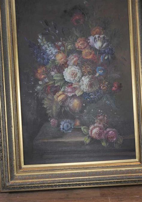 Xl Dutch Oil Painting Floral Still Life Gilt Frame Flowers